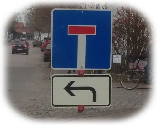 AVZD - Beschilderung einer Sackgasse in München