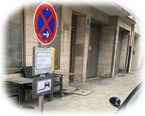AVZD - Halteverbotsschild 283 für einen Umzug in München